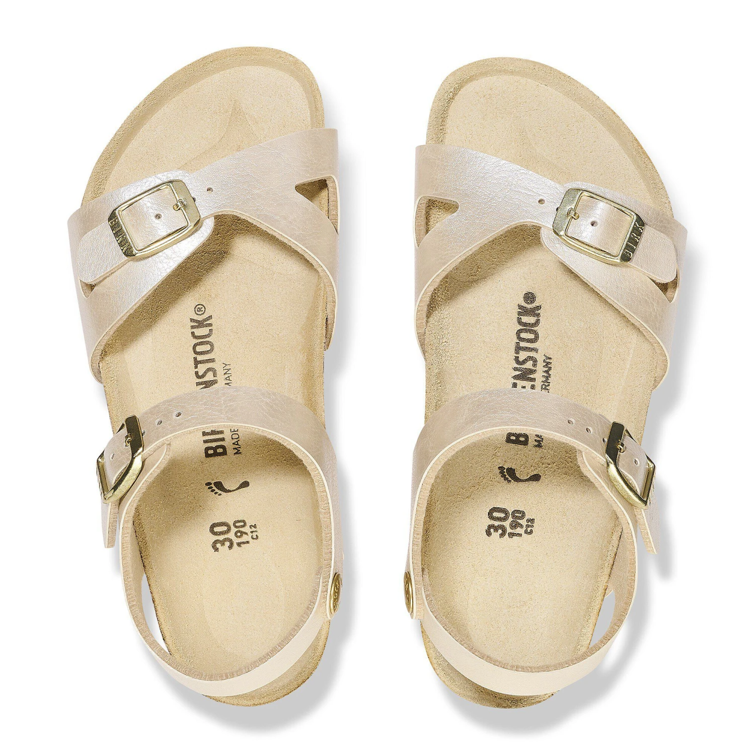 Birkenstock Rio Kids Birko-Flor Graceful Pearl White 2 Birkenstock Rio Kids Birko-Flor Graceful Pearl White - Image 2