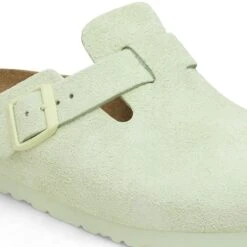 Birkenstock Boston Soft Footbed Suede Leather Faded Lime -Birkenstock Sale Store 1027648 detail 1