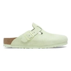 Birkenstock Boston Soft Footbed Suede Leather Faded Lime -Birkenstock Sale Store 1027648 side