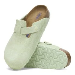 Birkenstock Boston Soft Footbed Suede Leather Faded Lime -Birkenstock Sale Store 1027648 sole