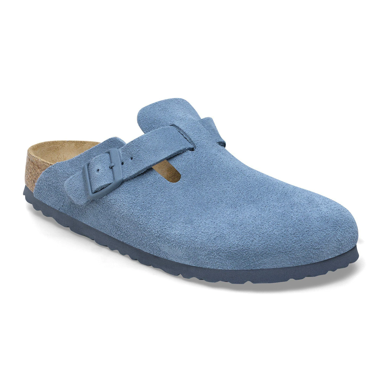 Birkenstock Boston Soft Footbed Suede Leather Elemental Blue 1 Birkenstock Boston Soft Footbed Suede Leather Elemental Blue
