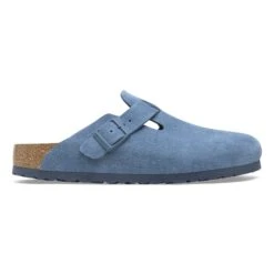 Birkenstock Boston Soft Footbed Suede Leather Elemental Blue 8 Birkenstock Boston Soft Footbed Suede Leather Elemental Blue -Birkenstock Sale Store 1027649 side