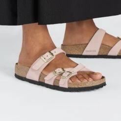 Birkenstock Franca Soft Footbed Nubuck Leather Soft Pink 12 Birkenstock Franca Soft Footbed Nubuck Leather Soft Pink -Birkenstock Sale Store 1027655 f closeup f