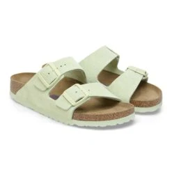 Birkenstock Arizona Soft Footbed Suede Leather Faded Lime -Birkenstock Sale Store 1027662 pair