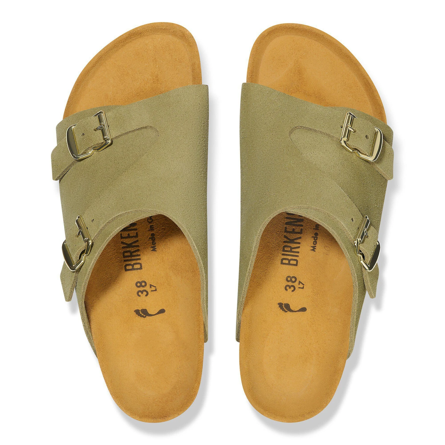 Birkenstock Zürich 1964 Suede Leather Light Green 2 Birkenstock Zürich 1964 Suede Leather Light Green - Image 2