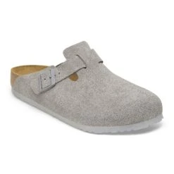 Birkenstock Boston Suede Leather Stone Coin