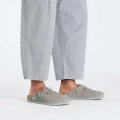 Birkenstock Boston Suede Leather Stone Coin 11 Birkenstock Boston Suede Leather Stone Coin -Birkenstock Sale Store 1027688 f look m