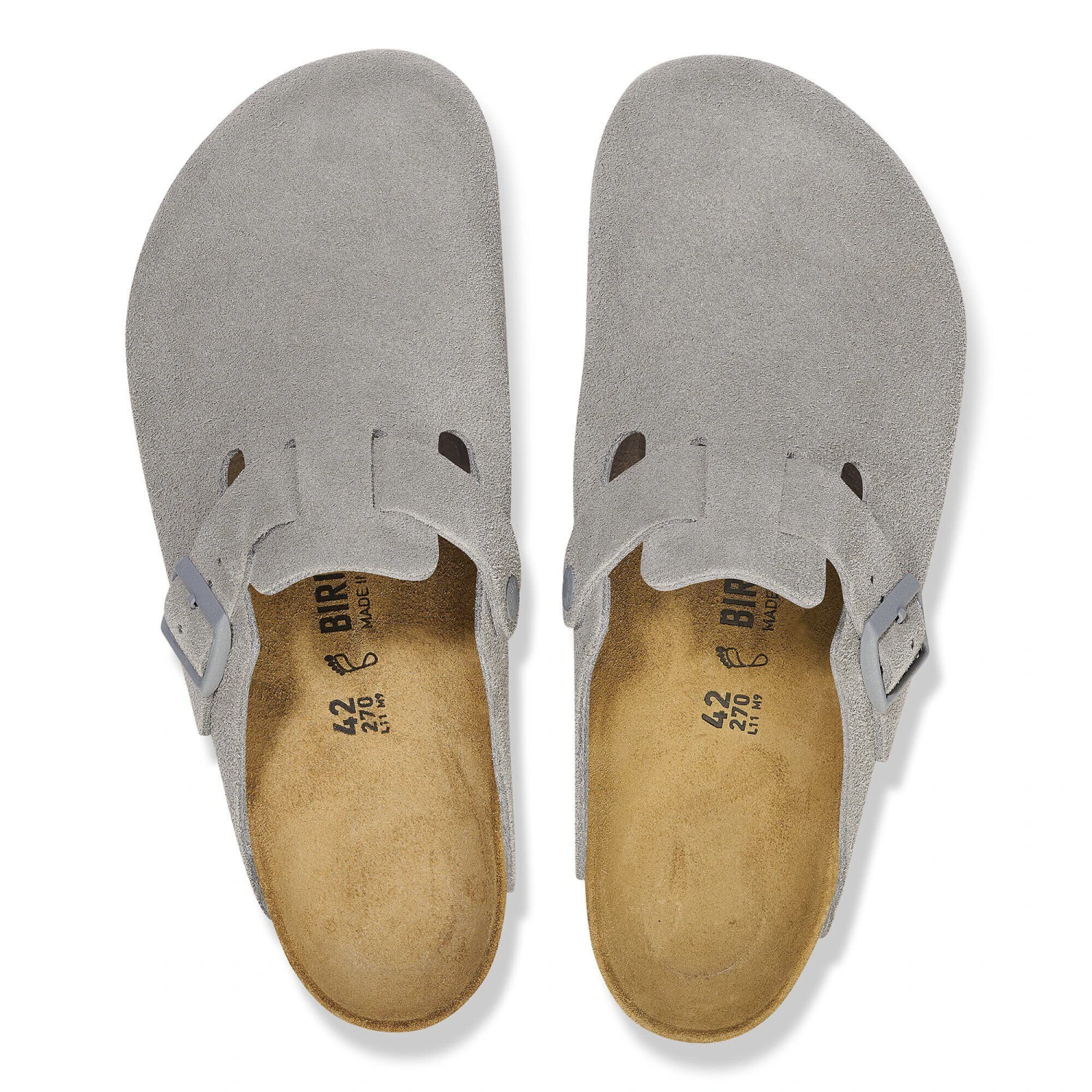 Birkenstock Boston Suede Leather Stone Coin 2 Birkenstock Boston Suede Leather Stone Coin - Image 2