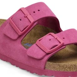 Birkenstock Arizona Soft Footbed Suede Leather Fuchsia Tulip -Birkenstock Sale Store 1027700 detail 1