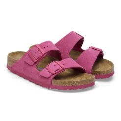 Birkenstock Arizona Soft Footbed Suede Leather Fuchsia Tulip -Birkenstock Sale Store 1027700 pair