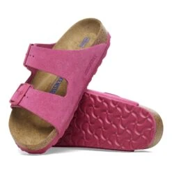 Birkenstock Arizona Soft Footbed Suede Leather Fuchsia Tulip -Birkenstock Sale Store 1027700 sole