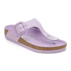 Birkenstock Gizeh Big Buckle Natural Leather Patent High-Shine Crocus