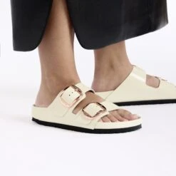 Birkenstock Arizona Big Buckle Natural Leather Patent High Shine Ecru 14 Birkenstock Arizona Big Buckle Natural Leather Patent High Shine Ecru -Birkenstock Sale Store 1027779 f closeup f