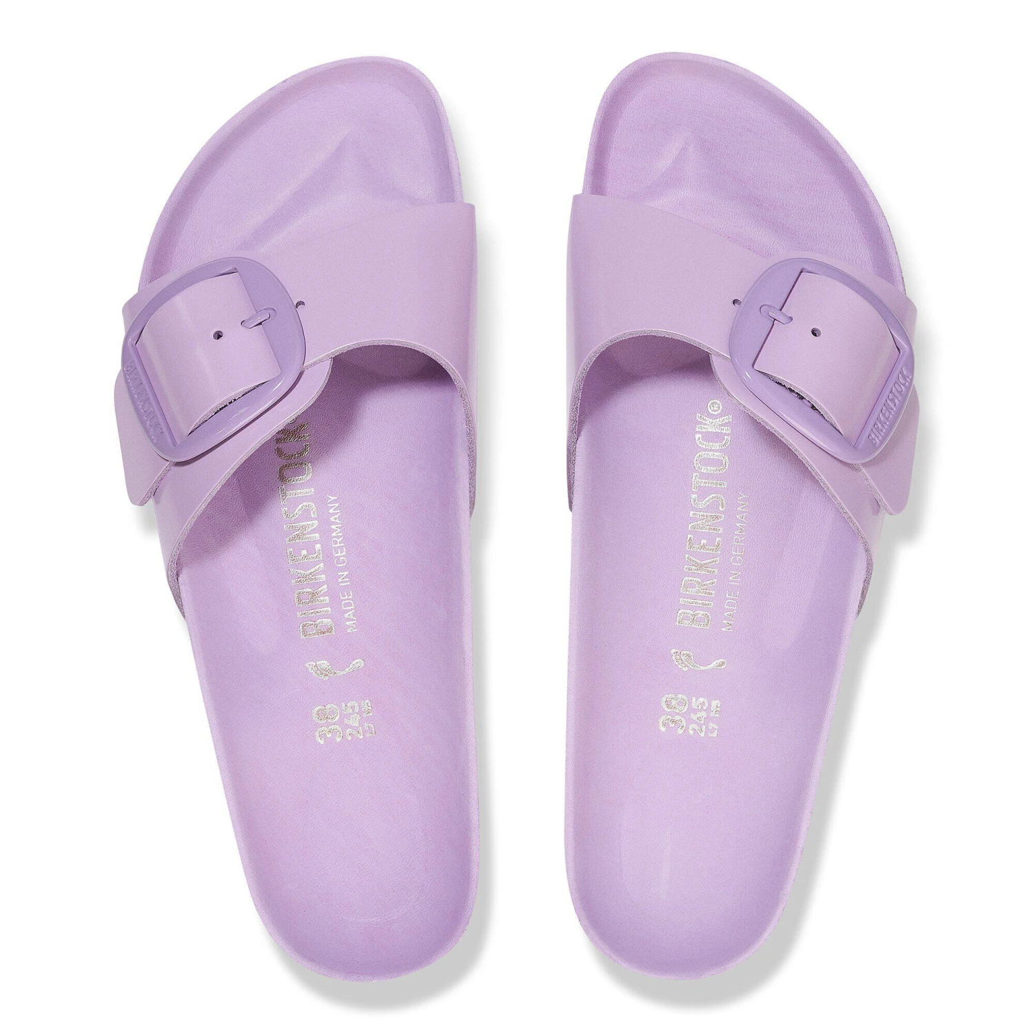 Birkenstock Madrid Big Buckle Natural Leather Patent High-Shine Crocus Tonal Buckle 2 Birkenstock Madrid Big Buckle Natural Leather Patent High-Shine Crocus Tonal Buckle - Image 2