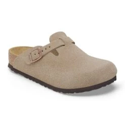 Birkenstock Boston Kids Suede Leather Taupe
