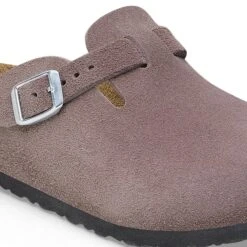 Birkenstock Boston Kids Suede Leather Faded Purple -Birkenstock Sale Store 1027894 detail 1
