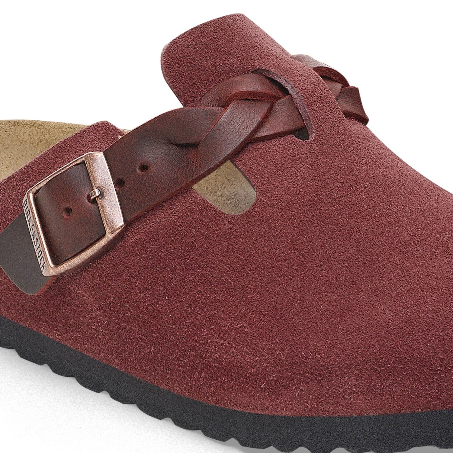 Birkenstock Boston Braided Suede Leather Zinfandel 8 Birkenstock Boston Braided Suede Leather Zinfandel - Image 8