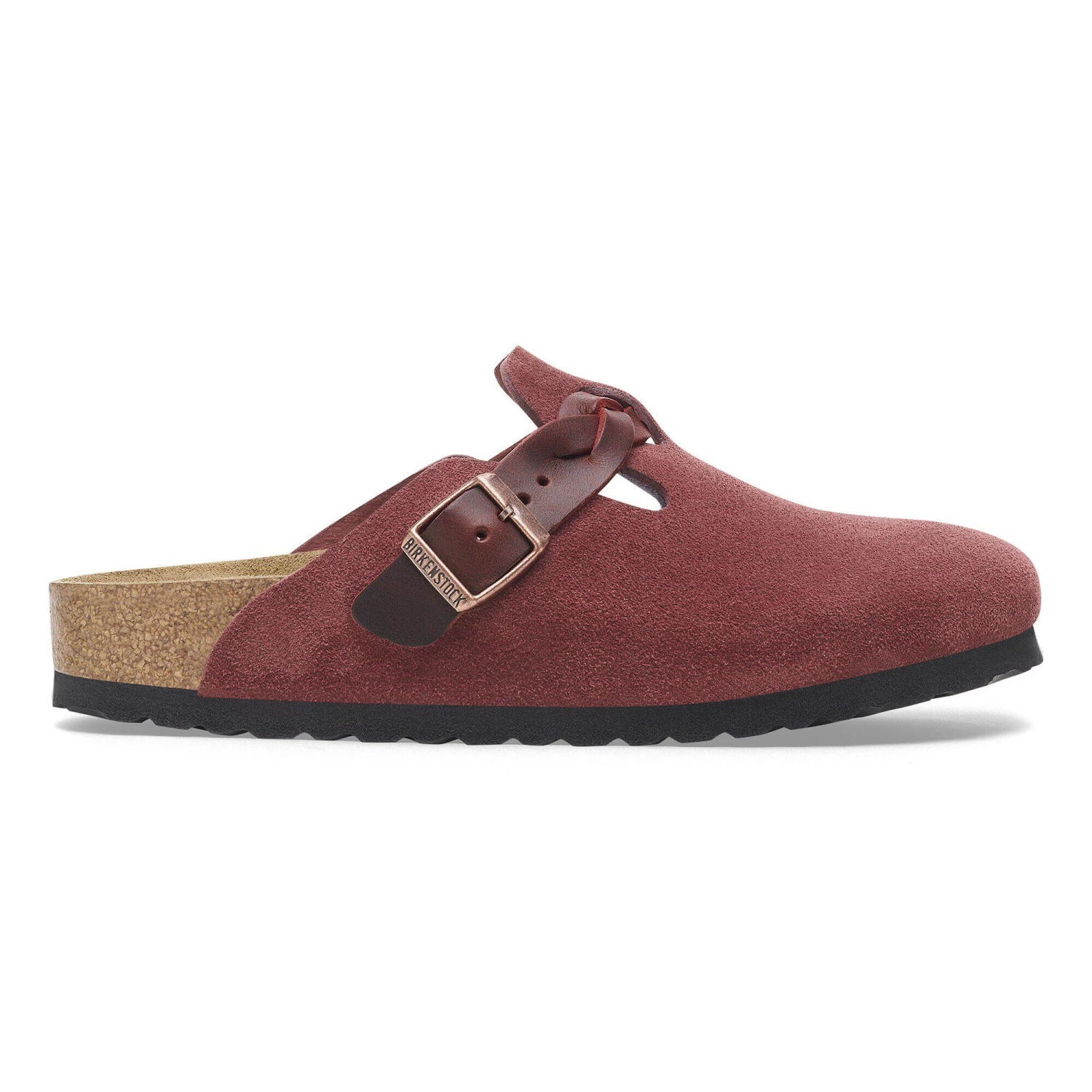 Birkenstock Boston Braided Suede Leather Zinfandel 3 Birkenstock Boston Braided Suede Leather Zinfandel - Image 3