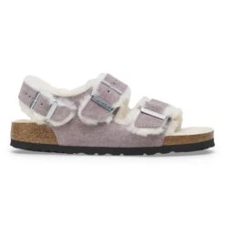 Birkenstock Milano Suede Shearling Suede Leather-Shearling Faded Purple -Birkenstock Sale Store 1027937 side