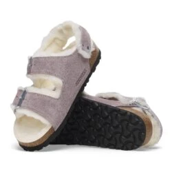 Birkenstock Milano Suede Shearling Suede Leather-Shearling Faded Purple -Birkenstock Sale Store 1027937 sole