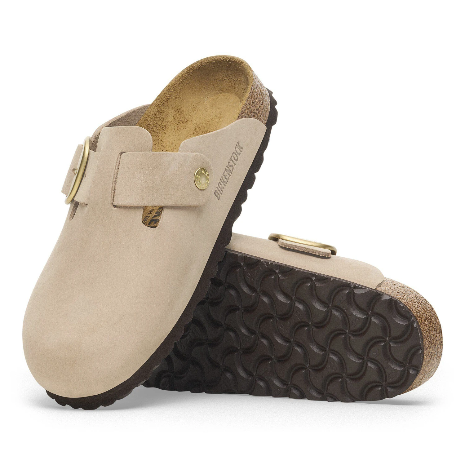 Birkenstock Boston Big Buckle Nubuck Leather Sandcastle 6 Birkenstock Boston Big Buckle Nubuck Leather Sandcastle - Image 6