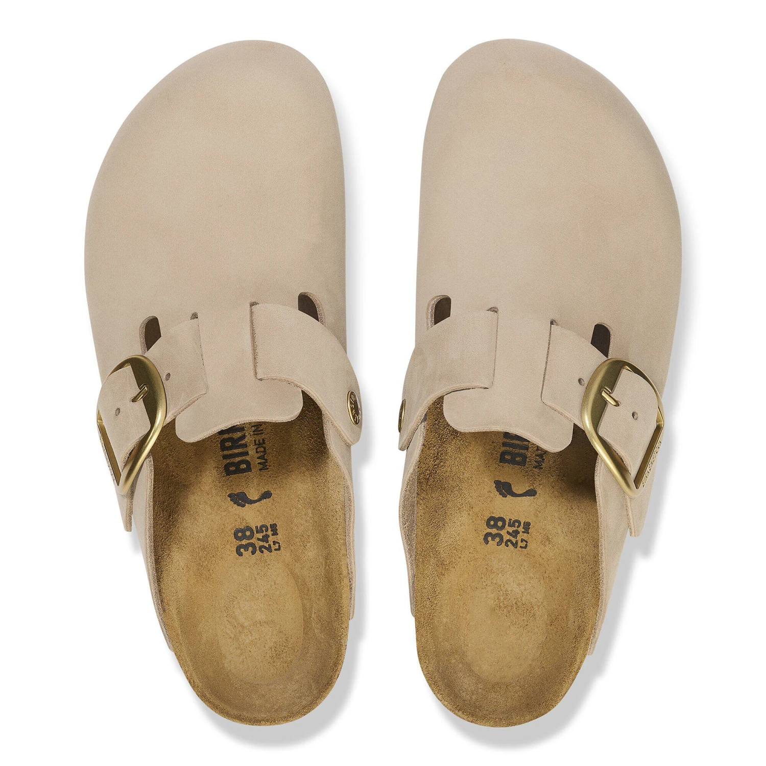 Birkenstock Boston Big Buckle Nubuck Leather Sandcastle 2 Birkenstock Boston Big Buckle Nubuck Leather Sandcastle - Image 2
