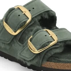 Birkenstock Arizona Big Buckle Shearling Oiled Leather Thyme 11 Birkenstock Arizona Big Buckle Shearling Oiled Leather Thyme -Birkenstock Sale Store 1028007 detail 1