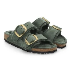Birkenstock Arizona Big Buckle Shearling Oiled Leather Thyme 15 Birkenstock Arizona Big Buckle Shearling Oiled Leather Thyme -Birkenstock Sale Store 1028007 pair