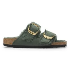 Birkenstock Arizona Big Buckle Shearling Oiled Leather Thyme 10 Birkenstock Arizona Big Buckle Shearling Oiled Leather Thyme -Birkenstock Sale Store 1028007 side