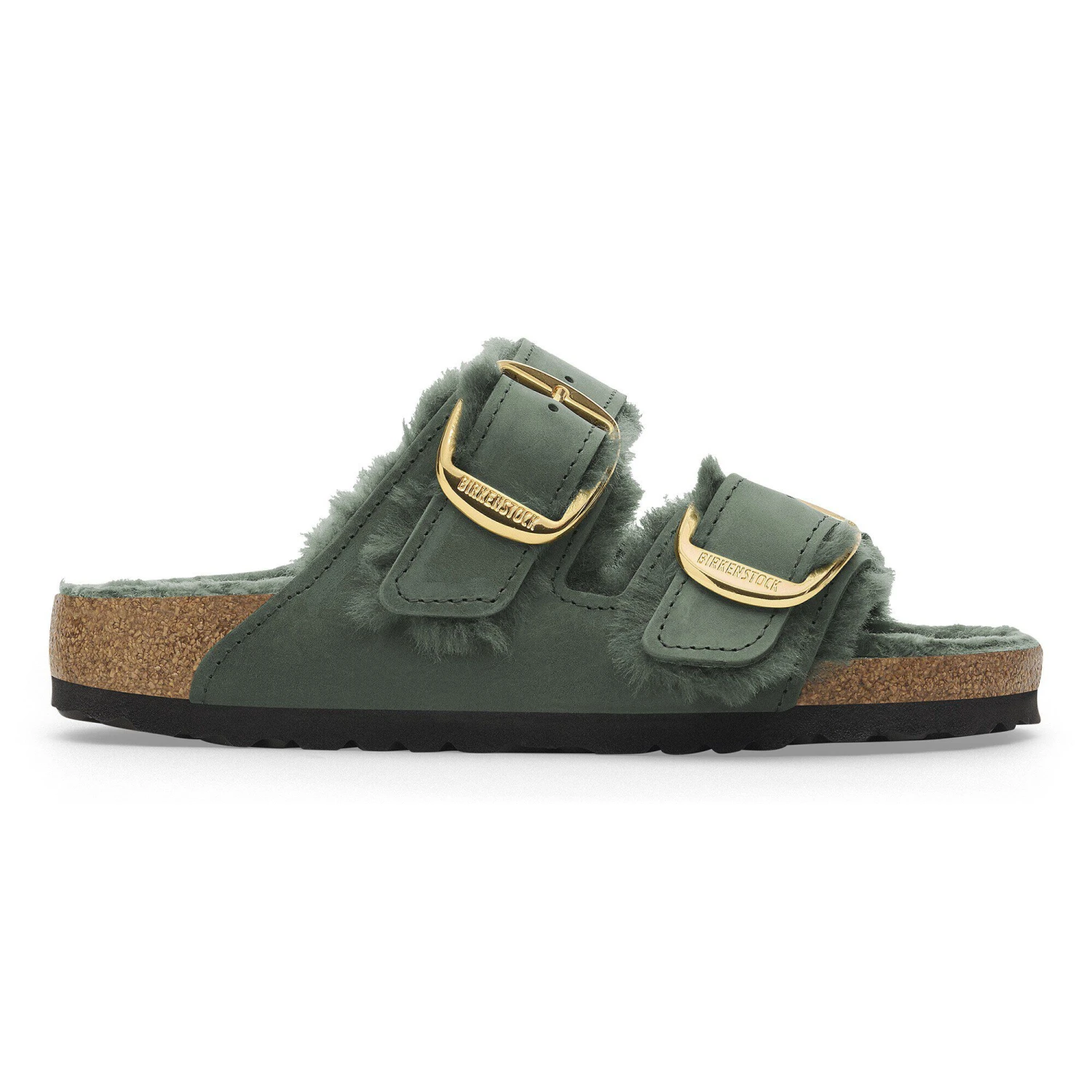 Birkenstock Arizona Big Buckle Shearling Oiled Leather Thyme 3 Birkenstock Arizona Big Buckle Shearling Oiled Leather Thyme - Image 3