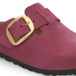 Birkenstock Boston Big Buckle Nubuck Leather Berry Crush -Birkenstock Sale Store 1028045 detail 1