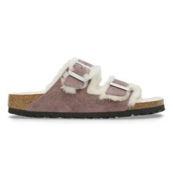Birkenstock Arizona Shearling Suede Leather Faded Purple 10 Birkenstock Arizona Shearling Suede Leather Faded Purple -Birkenstock Sale Store 1028051 side