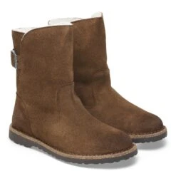 Birkenstock Uppsala Shearling Suede Leather Dark Tea -Birkenstock Sale Store 1028059 pair