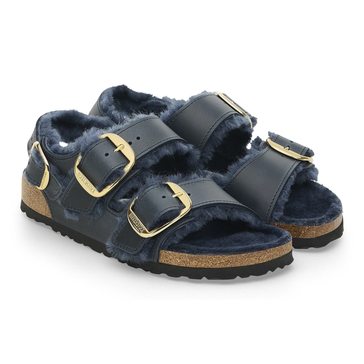 Birkenstock Milano Big Buckle Shearling Oiled Leather Midnight Blue 7 Birkenstock Milano Big Buckle Shearling Oiled Leather Midnight Blue - Image 7