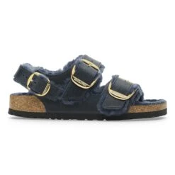 Birkenstock Milano Big Buckle Shearling Oiled Leather Midnight Blue 10 Birkenstock Milano Big Buckle Shearling Oiled Leather Midnight Blue -Birkenstock Sale Store 1028064 side