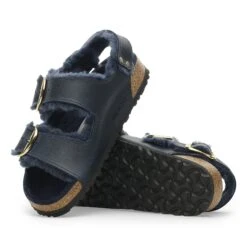 Birkenstock Milano Big Buckle Shearling Oiled Leather Midnight Blue 11 Birkenstock Milano Big Buckle Shearling Oiled Leather Midnight Blue -Birkenstock Sale Store 1028064 sole