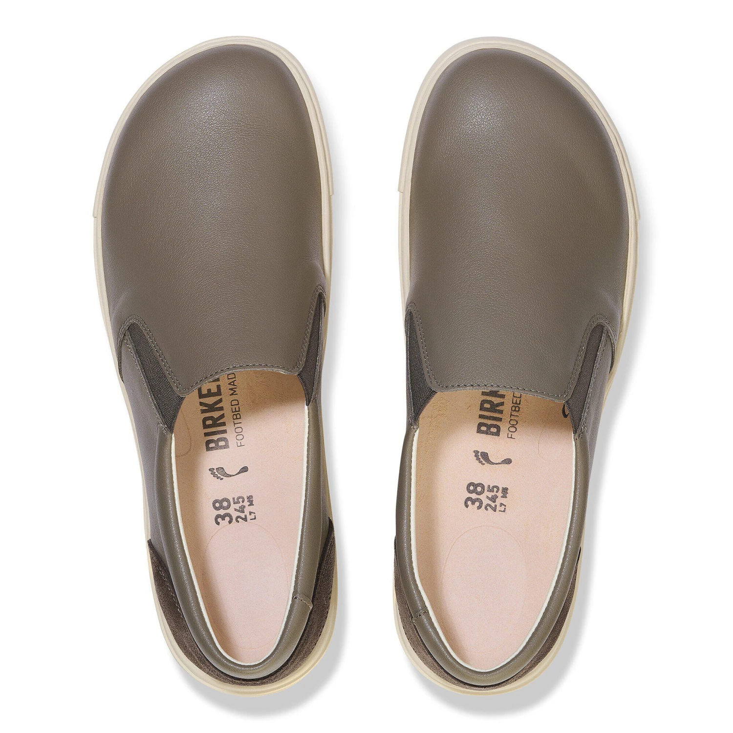 Birkenstock Oswego Mixed Leather Concrete Gray 2 Birkenstock Oswego Mixed Leather Concrete Gray - Image 2