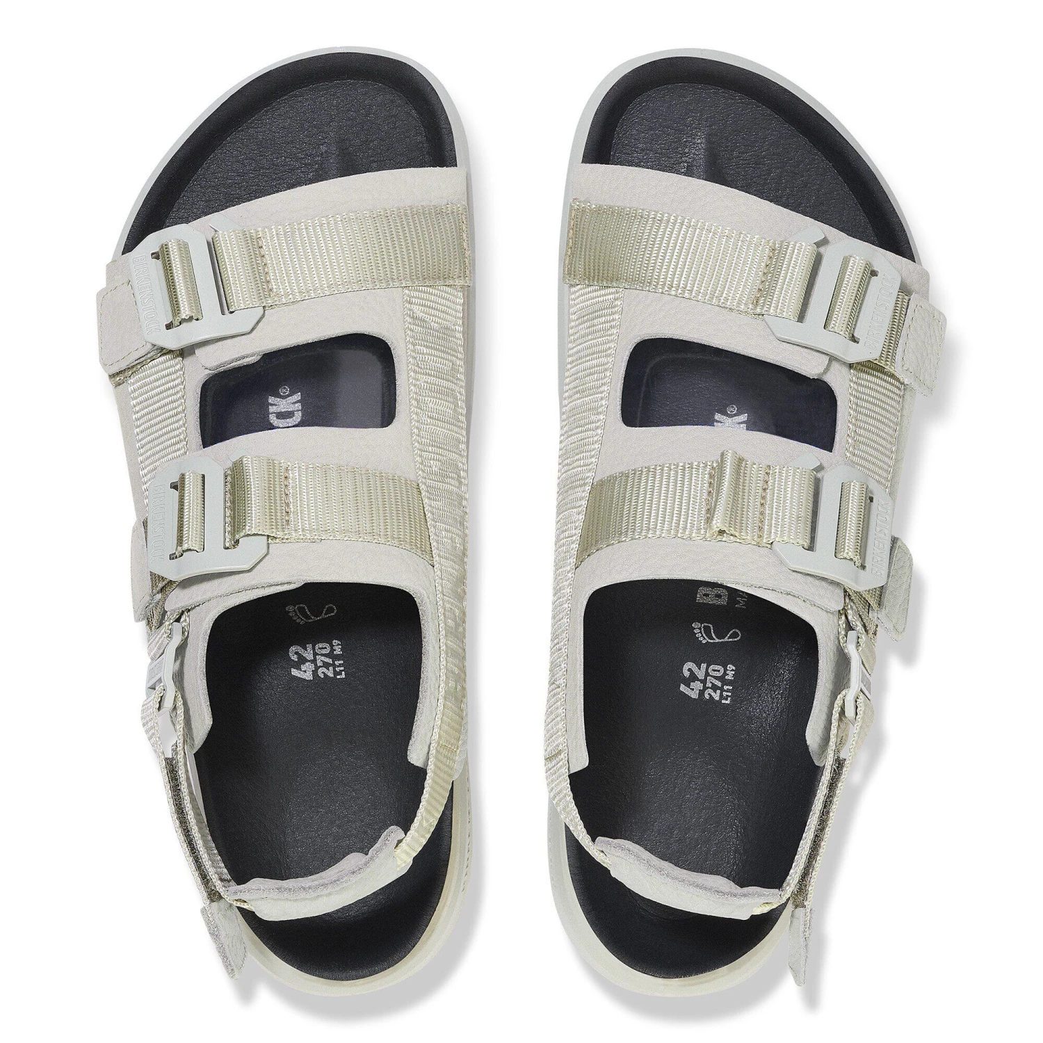 Birkenstock Shinjuku Leather-Textile Mineral Gray 2 Birkenstock Shinjuku Leather-Textile Mineral Gray - Image 2