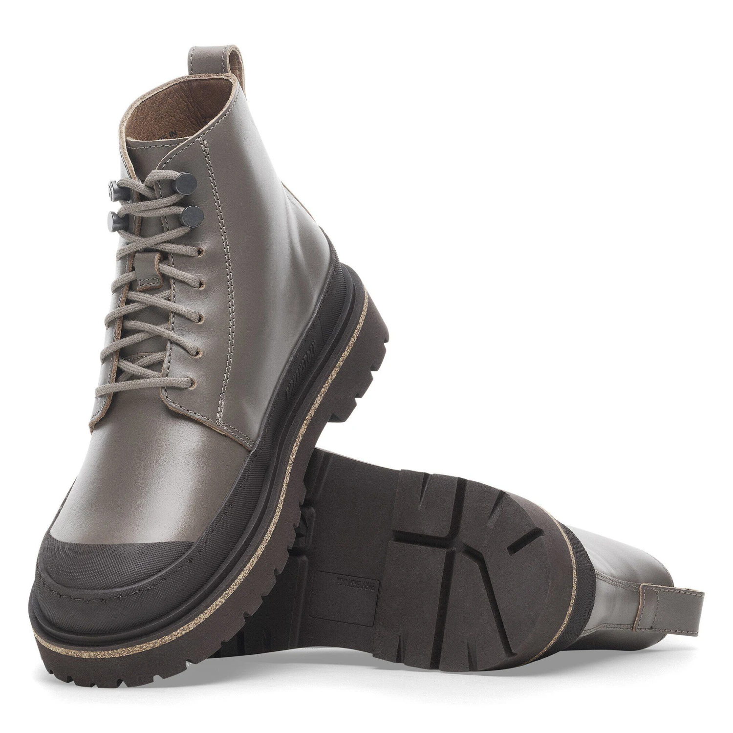 Birkenstock Prescott Lace Women Oiled Leather Concrete Gray 7 Birkenstock Prescott Lace Women Oiled Leather Concrete Gray - Image 7