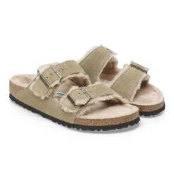 Birkenstock Arizona Shearling Suede Leather Taupe 10 Birkenstock Arizona Shearling Suede Leather Taupe -Birkenstock Sale Store 1028226 pair