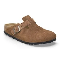 Birkenstock Boston Suede Embossed Corduroy Dark Tea