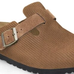Birkenstock Boston Suede Embossed Corduroy Dark Tea -Birkenstock Sale Store 1028227 detail 1