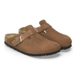 Birkenstock Boston Suede Embossed Corduroy Dark Tea -Birkenstock Sale Store 1028227 pair