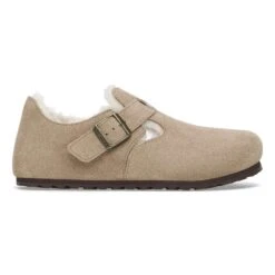 Birkenstock London Shearling Suede Leather Taupe -Birkenstock Sale Store 1028235 side
