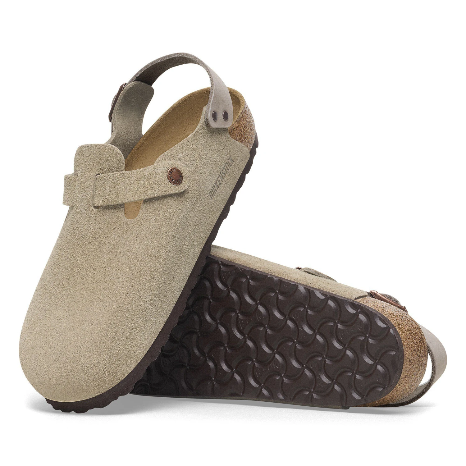 Birkenstock Tokio Suede Leather Taupe 5 Birkenstock Tokio Suede Leather Taupe - Image 5