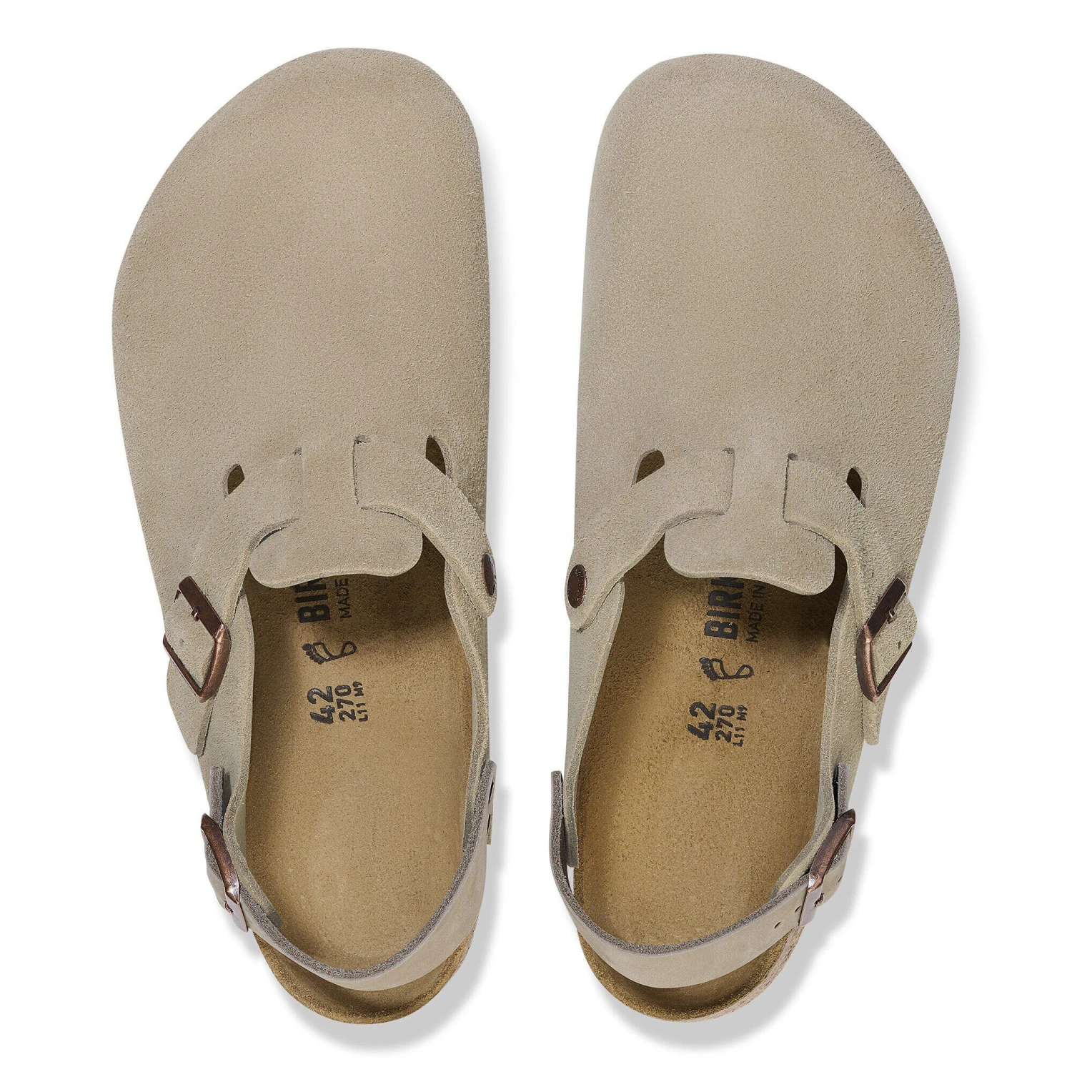 Birkenstock Tokio Suede Leather Taupe 2 Birkenstock Tokio Suede Leather Taupe - Image 2