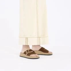 Almina Nubuck Leather Dark Tea -Birkenstock Sale Store 1028318 f look f