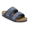 Birkenstock Uji Natural Leather-Felt Midnight Blue