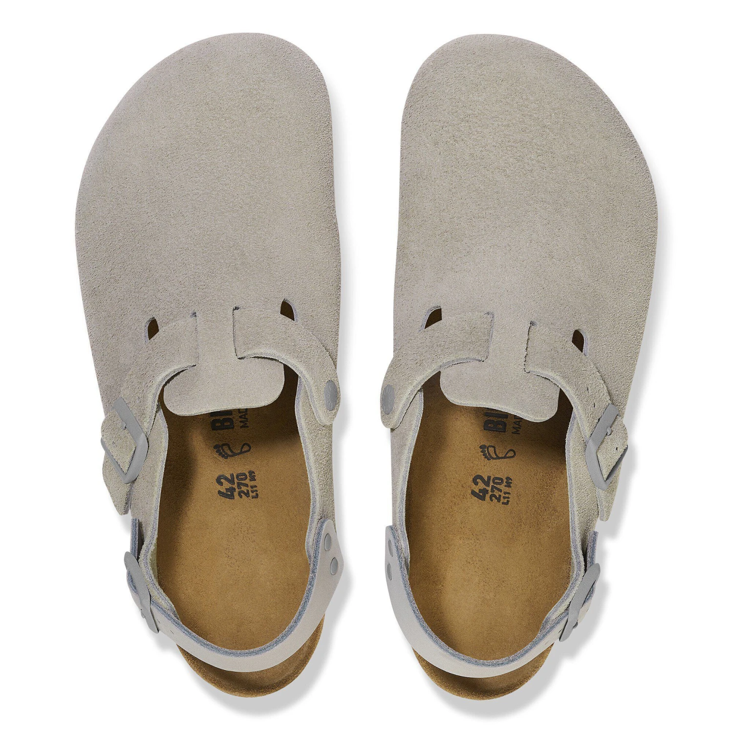 Birkenstock Tokio Suede Leather Stone Coin 2 Birkenstock Tokio Suede Leather Stone Coin - Image 2