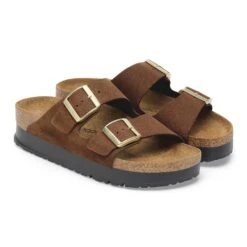 Arizona Flex Platform Nubuck Leather Dark Tea -Birkenstock Sale Store 1028366 pair